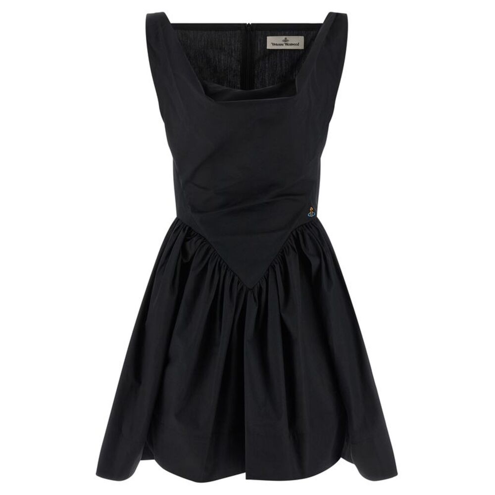Vivienne Westwood Black Cotton Short Women's Dress